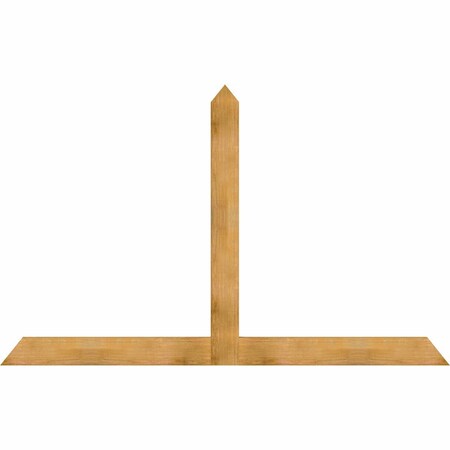 Ekena Millwork Portland Rough Sawn Timber Gable Bracket, Western Red Cedar, 96"W x 60"H x 2"D x 6"F, 15/12 Pitch GBW096X60X0206POR00RWR